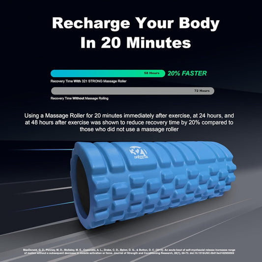 Foam Roller – Medium Density Deep Tissue Massage Roller for Back, Legs & Trigger Point Therapy SooQza